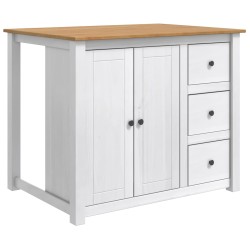 Chariot de cuisine PANAMA 2 pcs Blanc et Cire de Miel 635762635762