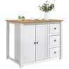 Chariot de cuisine PANAMA 2 pcs Blanc et Cire de Miel 635762635762