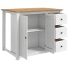 Chariot de cuisine PANAMA 2 pcs Blanc et Cire de Miel 635762635762