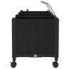 Porte-plante de jardin avec irrigation et roues 3 pc Noir PP 635763635763