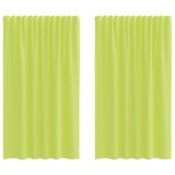 Rideaux en voile à œillets 2 pcs vert pomme 635765635765