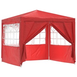 Tente de fête Rouge 250 x 250 x 240 cm PE et acier 635767635767