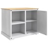 Chariot de cuisine 2 pcs Blanc et Cire de Miel Pin massif 635771635771