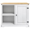 Chariot de cuisine 2 pcs Blanc et Cire de Miel Pin massif 635771635771