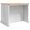 Chariot de cuisine 2 pcs Blanc et Cire de Miel Pin massif 635771635771