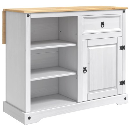 Chariot de cuisine 2 pcs Blanc et Cire de Miel Pin massif 635773635773