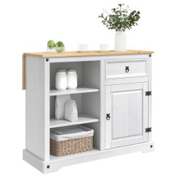 Chariot de cuisine 2 pcs Blanc et Cire de Miel Pin massif 635773635773