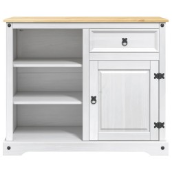 Chariot de cuisine 2 pcs Blanc et Cire de Miel Pin massif 635773635773