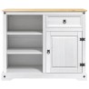 Chariot de cuisine 2 pcs Blanc et Cire de Miel Pin massif 635773635773