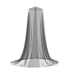 Ciel de lit anti-moustiques 3 pcs 156 mesh Noir ⌀56 x 220 cm 635777635777