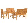 Ensemble de salon de jardin 5 pcs Marron Bois d'Acacia Massif 635779635779