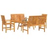 Ensemble de salon de jardin 5 pcs Marron Bois d'Acacia Massif 635779635779