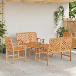 Ensemble de salon de jardin 5 pcs Marron Bois d'Acacia Massif 635779635779