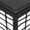 Pouf de Jardin Noir polyrotin 635782635782