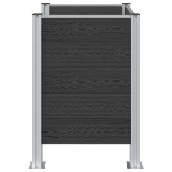 Clôture de poubelle Gris 85 x 85 x 115 cm Aluminium et WPC 635784635784