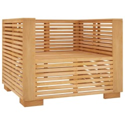 Fauteuil de jardin avec coussins crème Bois de teck massif 635791635791
