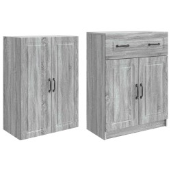 Ensemble de Meubles 2 pcs Sonoma gris Bois d'ingénierie 635795635795