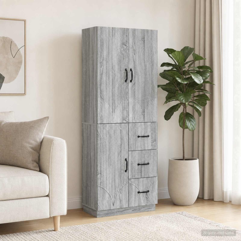 Ensemble de Meubles 2 pcs Sonoma gris Bois d'ingénierie 635797635797