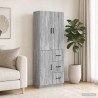Ensemble de Meubles 2 pcs Sonoma gris Bois d'ingénierie 635797635797