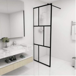 Paroi de douche à l'italienne avec verre trempé Noir 80x195 cm 635799635799