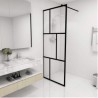 Paroi de douche à l'italienne avec verre trempé Noir 80x195 cm 635799635799