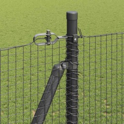 Clôture en fil soudé avec base en béton 25 x 1,5 m Gris Maille 635800635800