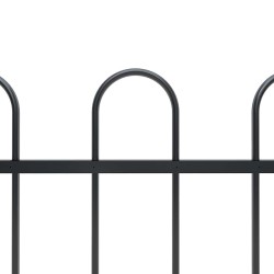 Clôture de jardin avec arceau en acier 359 x 150 cm Noir 635801635801
