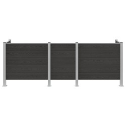 Clôture de poubelle Gris 315 x 85 x 115 cm Aluminium et WPC 635805635805