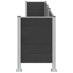 Clôture de poubelle Gris 315 x 85 x 115 cm Aluminium et WPC 635805635805