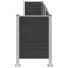 Clôture de poubelle Gris 315 x 85 x 115 cm Aluminium et WPC 635805635805