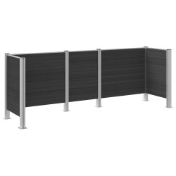 Clôture de poubelle Gris 315 x 85 x 115 cm Aluminium et WPC 635805635805