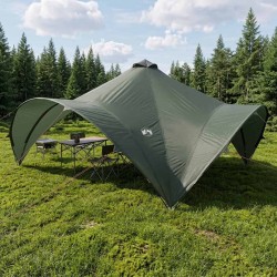 Tente de fête Vert armée 500 x 500 x 350 cm Polyester et Acier 635811635811