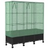 Jardinière de jardin avec couverture de serre et roues 3 pc PP 635813635813