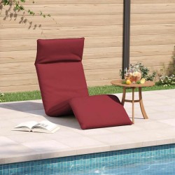 Transat pliant rouge vin 175 x 54 x 8,5 cm tissu Oxford 635818635818