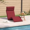 Transat pliant rouge vin 175 x 54 x 8,5 cm tissu Oxford 635818635818