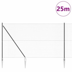 Clôture hexagonale avec poteau 25 x 1,6 m Gris Maille 635820635820