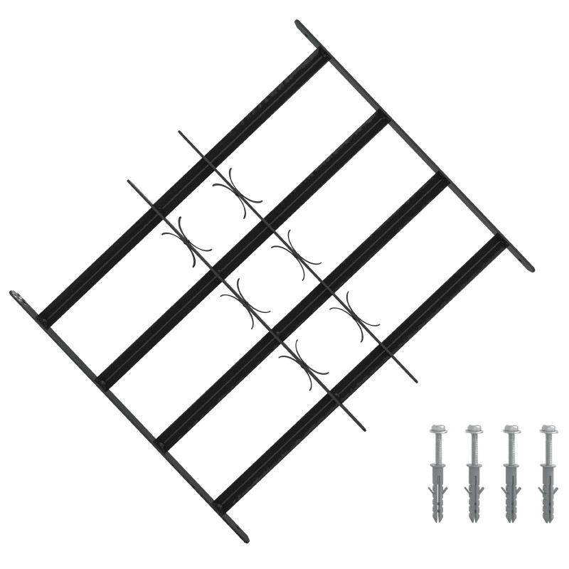 Grille de sécurité pour fenêtres avec 4 barres croisées 3 pcs 635825635825