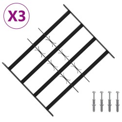 Grille de sécurité pour fenêtres avec 4 barres croisées 3 pcs 635825635825