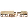 Ensemble de canapés d'extérieur 6 pcs Naturel et Beige 635826635826