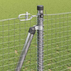 Clôture en fil soudé avec base en béton 50 x 1,2 m Argenté 635829635829
