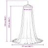 Ciel de lit anti-moustiques 3 pcs 156 mesh Blanc ⌀56 x 220 cm 635835635835