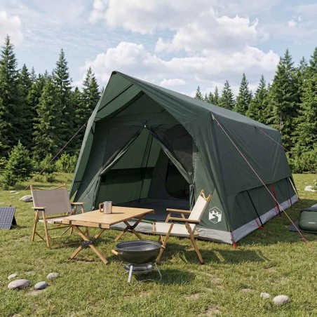 Tente tunnel Vert armée 10 personnes Polyester et Acier 635837635837
