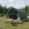 Tente tunnel Vert armée 10 personnes Polyester et Acier 635837635837