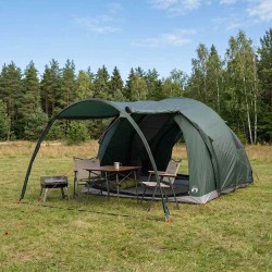 Tente tunnel Vert armée 370 x 275 x 210 cm Polyester et Acier 635838635838
