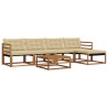 Ensemble de canapés d'extérieur 6 pcs Naturel et Beige 635841635841
