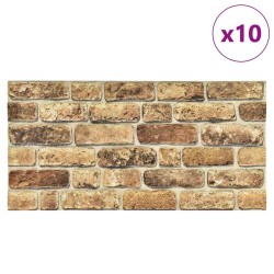 Panneaux muraux 10 pcs Sable Sombre 100 x 50 cm Mousse EPS 635842635842