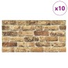 Panneaux muraux 10 pcs Sable Sombre 100 x 50 cm Mousse EPS 635842635842