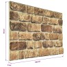 Panneaux muraux 10 pcs Sable Sombre 100 x 50 cm Mousse EPS 635842635842