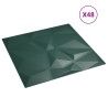 Panneaux muraux 48 pcs Vert 50 x 50 cm Mousse XPS 635843635843