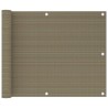 Écran de balcon Taupe 75x300 cm PEHD 635849635849